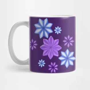 Purple and blue flowers, graphics Mug